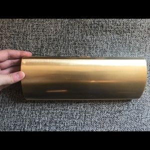 Gold metal clutch purse